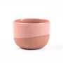 Terracotta Roze cappuccino kopje van Barista-Essentials gemaakt van porselein, op witte achtergrond
