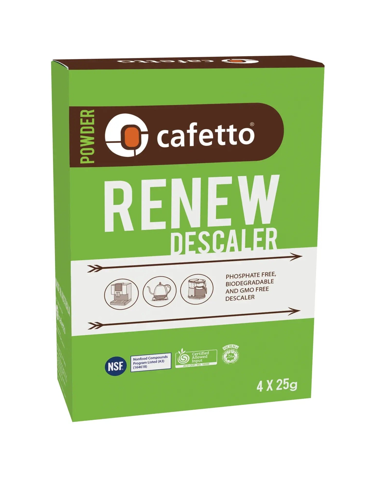 Cafetto espressomachine ontkalker sachets