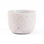 Matt porcelain latte cup 250ml speckled from Barista-Essentials, white and grey