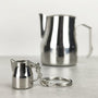 Coffee key ring in the shape of a milk frother