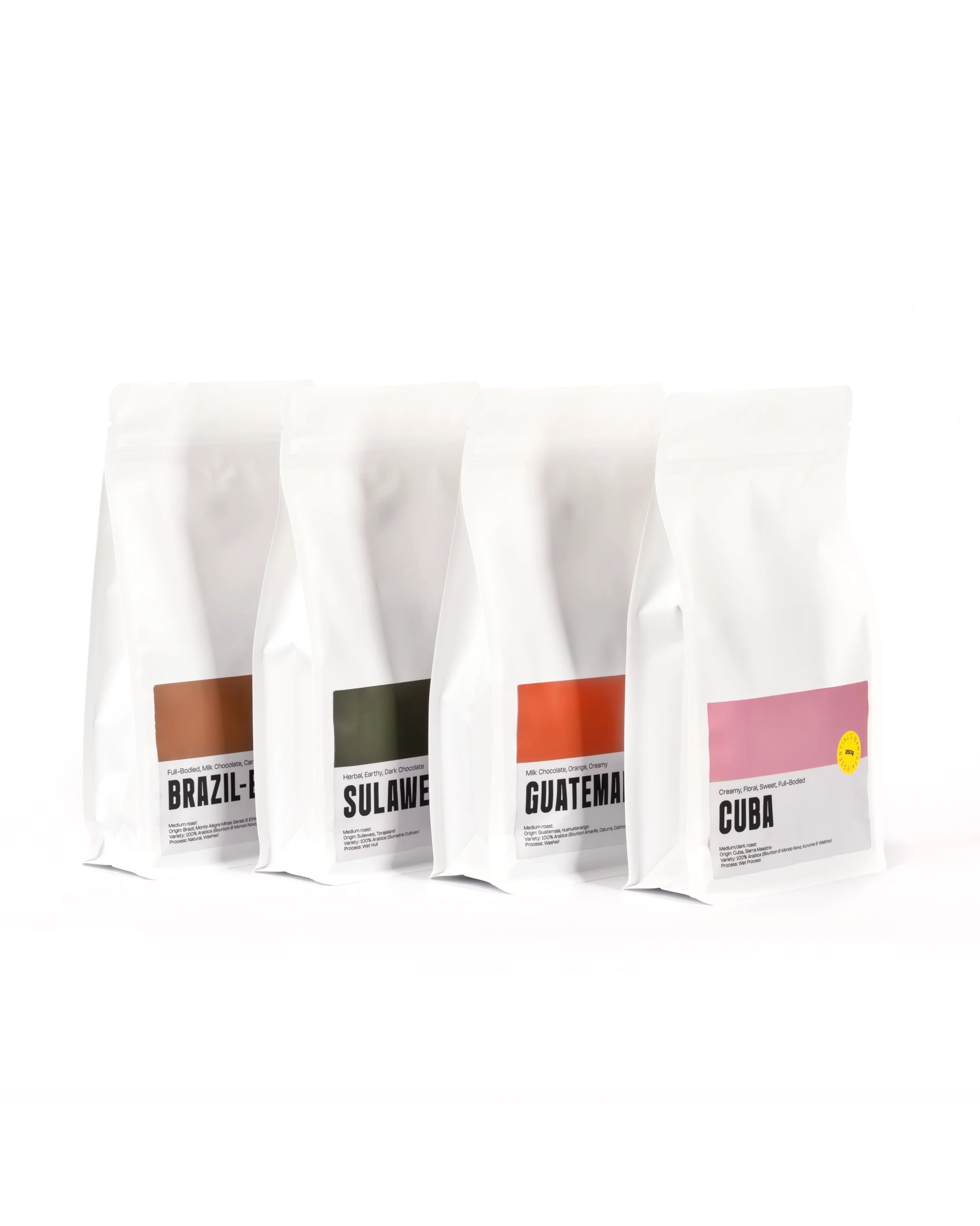 Koffiebonen proefpakket (4x 250g)