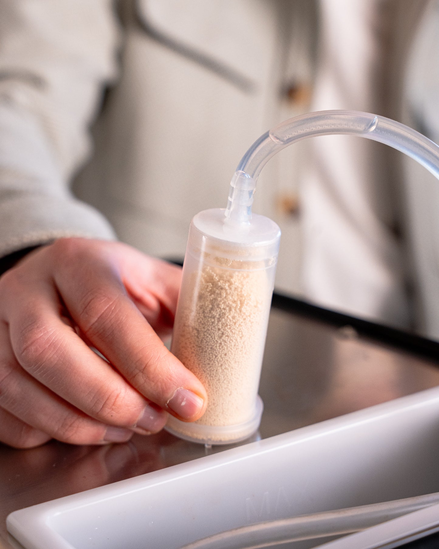 Waterfilter met tuit