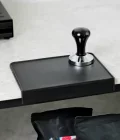 Tampermat met hoek en portafilter uitloop - tampingmat van rubber